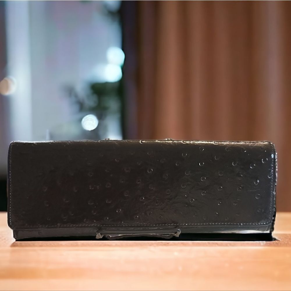 Faux Ostrich Leather Clutch